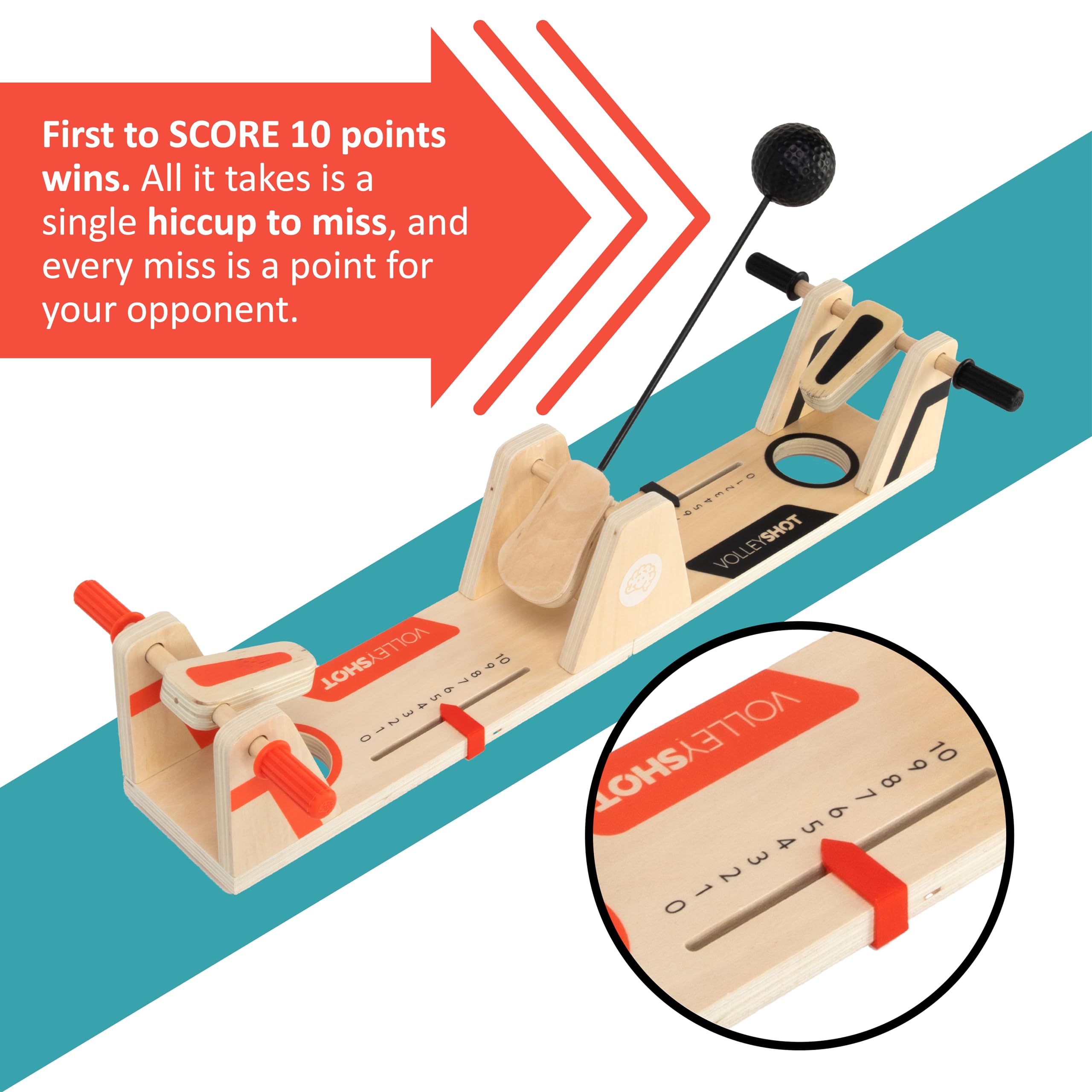 Promotes hand-eye coordination and concentration through simple, engaging action