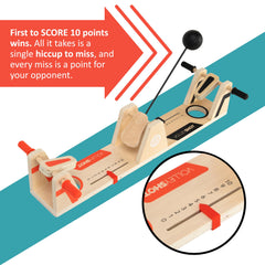 Promotes hand-eye coordination and concentration through simple, engaging action