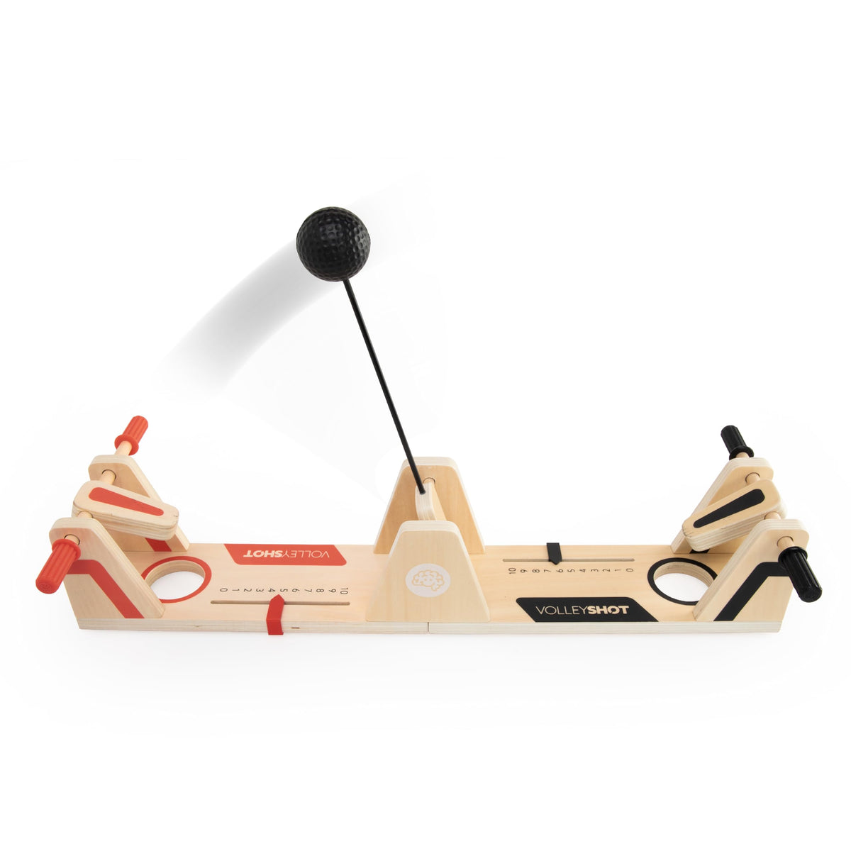 Fat Brain Toys VolleyShot wooden board ready for two-player practice and family play