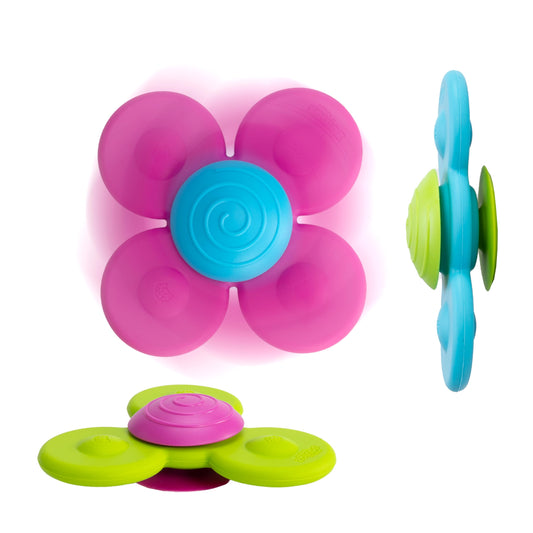 Whirly Squigz three silicone spinners offer engaging tactile play for toddlers.