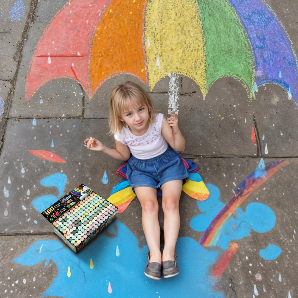 Fat Zebra Designs party and family fun chalk set for collaborative art.