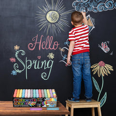 Fat Zebra Designs bulk chalk set stored in a sturdy bucket for easy organization.