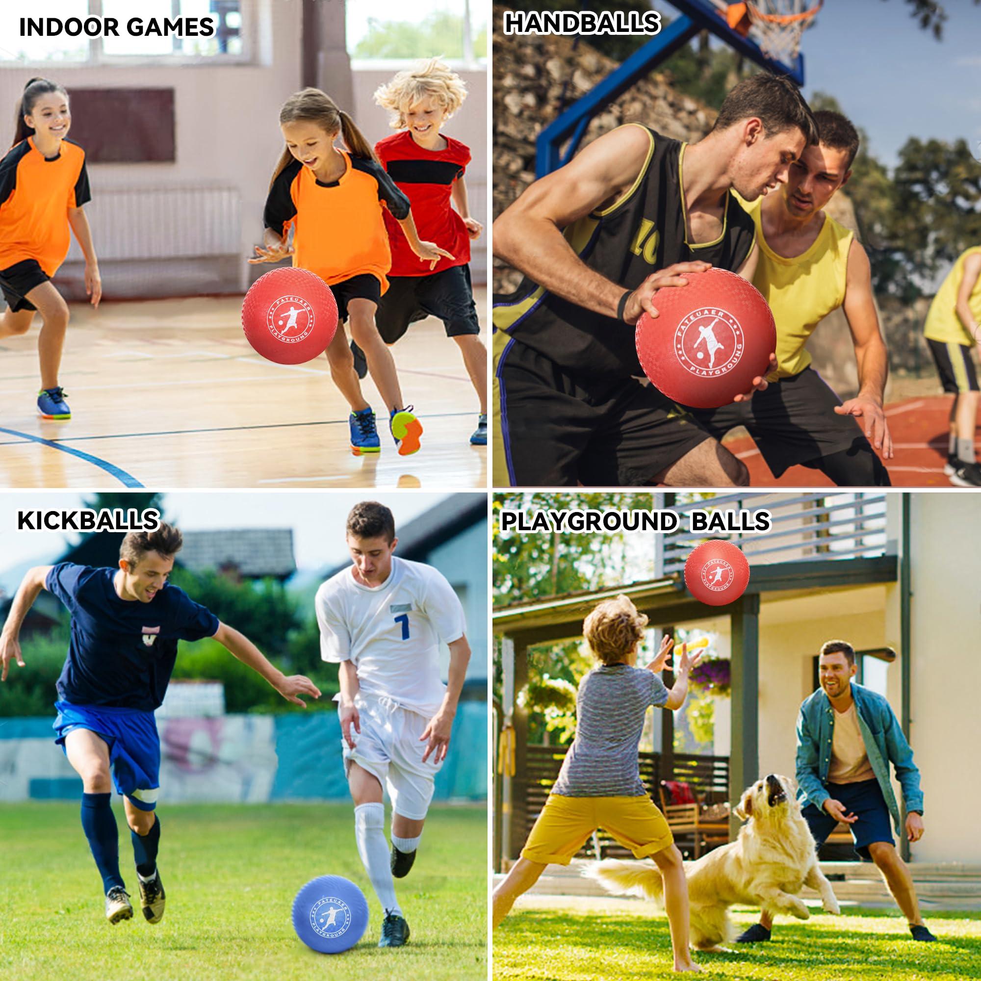 FATEUAER versatile ball suitable for kickball, dodgeball, and handball