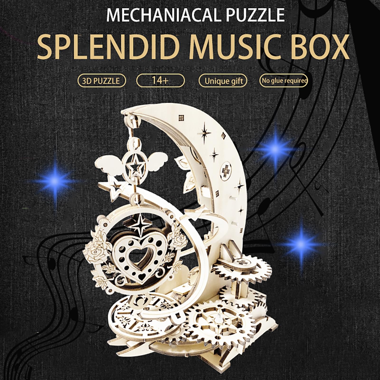 Close up of FAUCLY 3D puzzle pieces fitting together tightly.