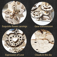 In progress FAUCLY wooden puzzle showing craft ready precision and calm focus.