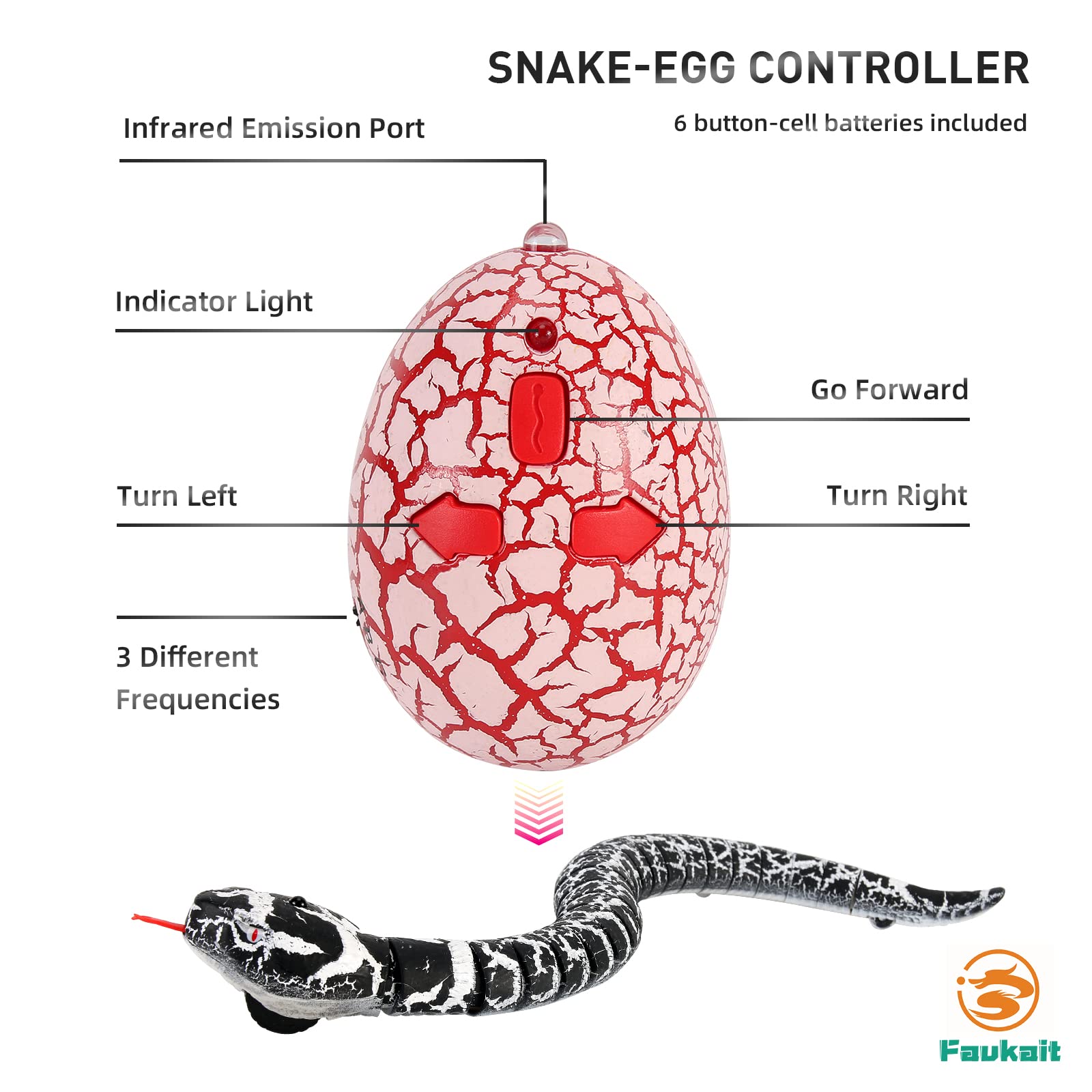 FauKait remote snake side view shows fluid floor movement