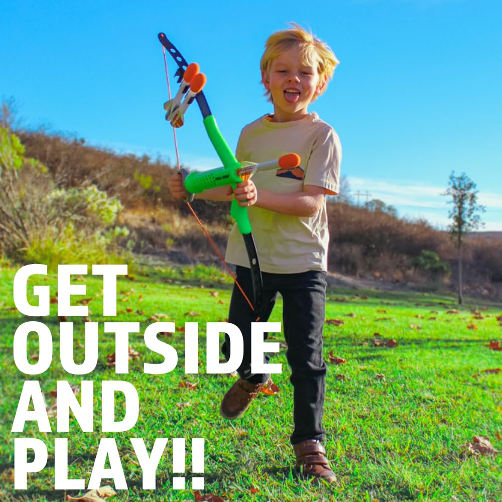 FAUX BOW backyard target setup for active outdoor play