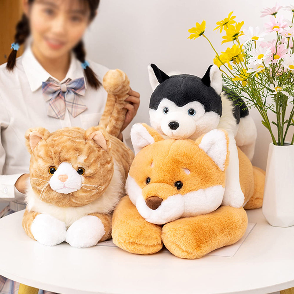 Fawowe cat weighted plush bedroom decor, adds cute, comforting vibe to any space