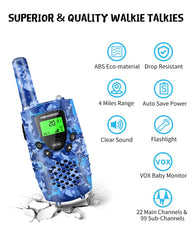 FAYOGOO blue walkie talkies Type-C charging for simple recharging