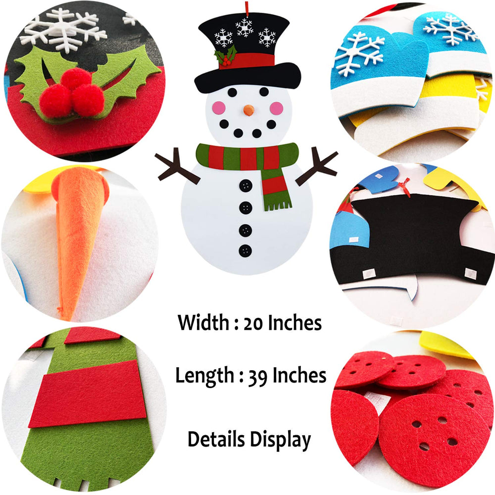 Fayoo DIY Felt Snowman hanging strap demonstrates portable wall or door display
