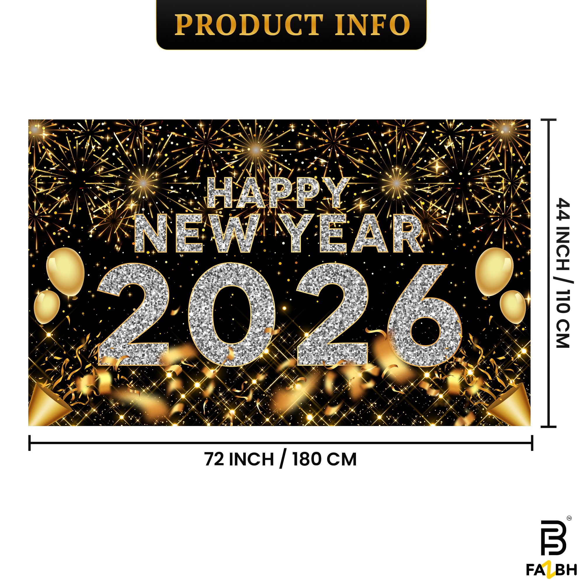 FazBh 72x44 inch backdrop ideal for photoshoots and large gatherings