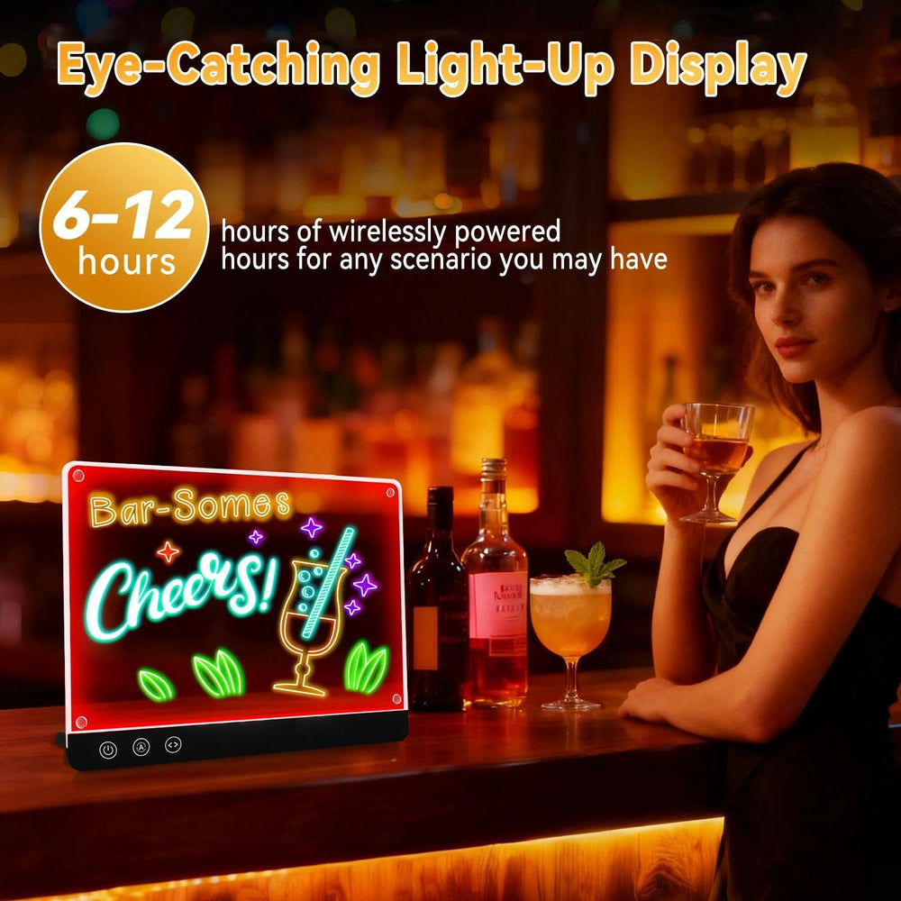 FAZHENWJ LED note board lit display highlighting colors for attention grabbing messages