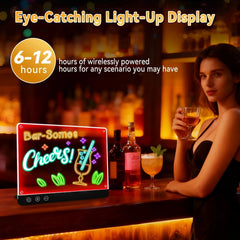 FAZHENWJ LED note board lit display highlighting colors for attention grabbing messages