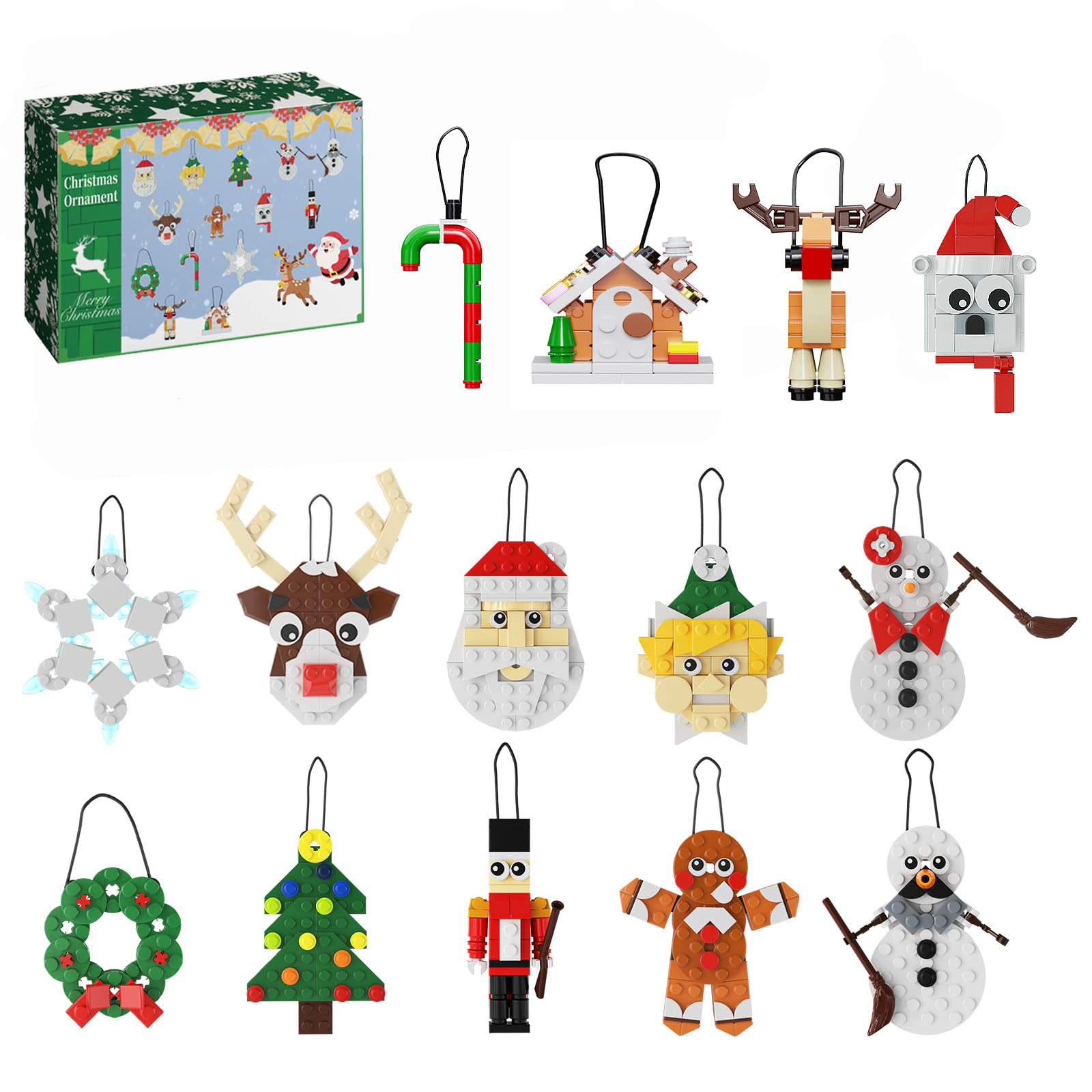 FCEYOUT 14-in-1 polar bear ornament for festive decor and family crafting