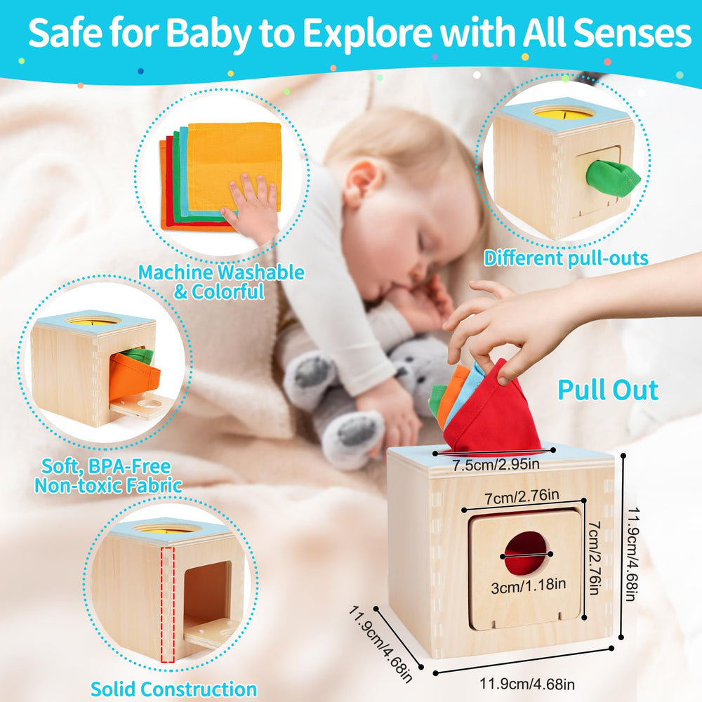 FCSONU tissue box toy baby hands exploring tactile drawer action