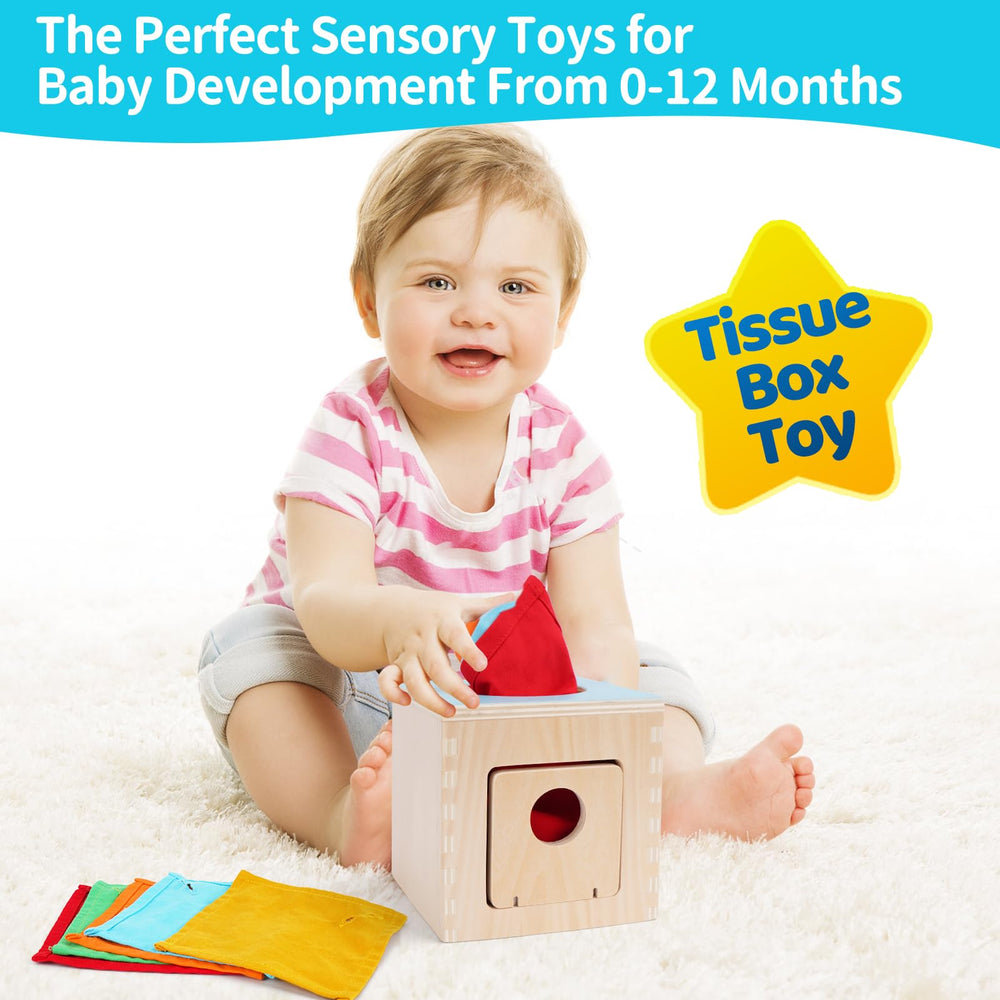 FCSONU tissue box toy colorful tissues attract attention and curiosity