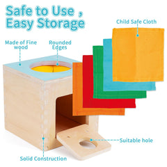 FCSONU tissue box toy safe wood materials with non-toxic finish