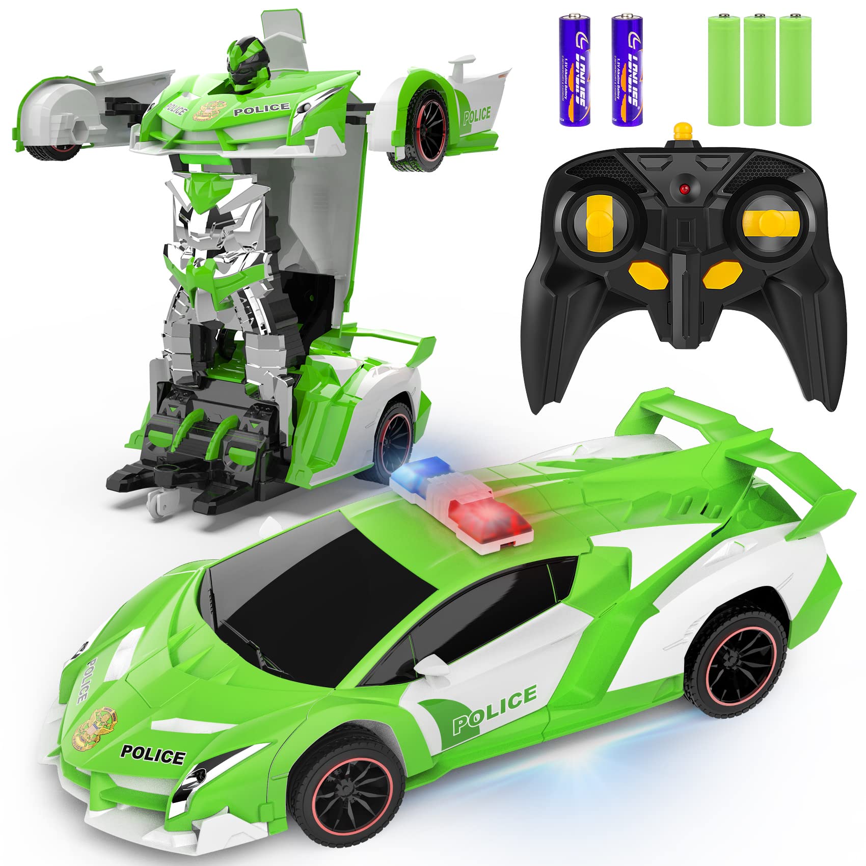FDJ transforming RC car in action, showcasing two-in-one design for kid excitement.