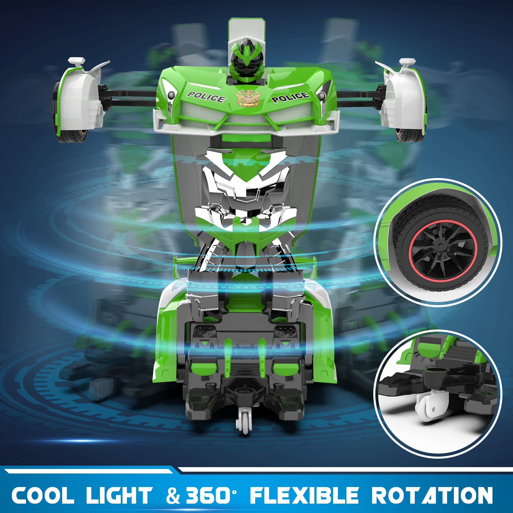 FDJ two-in-one toy car performing drift and race actions.