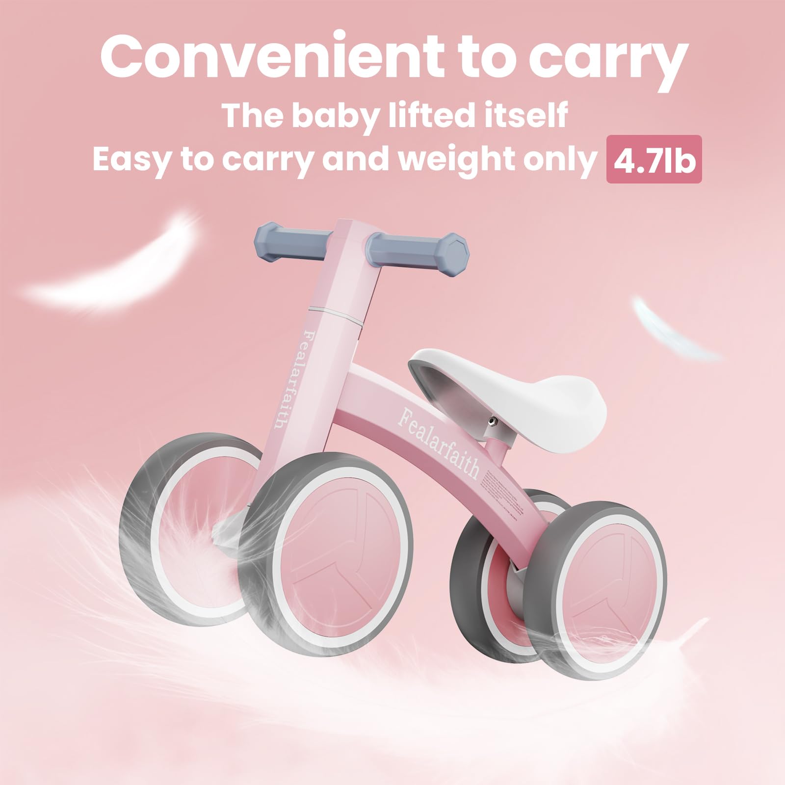 Fealarfaith safety features with enclosed wheels protecting little feet