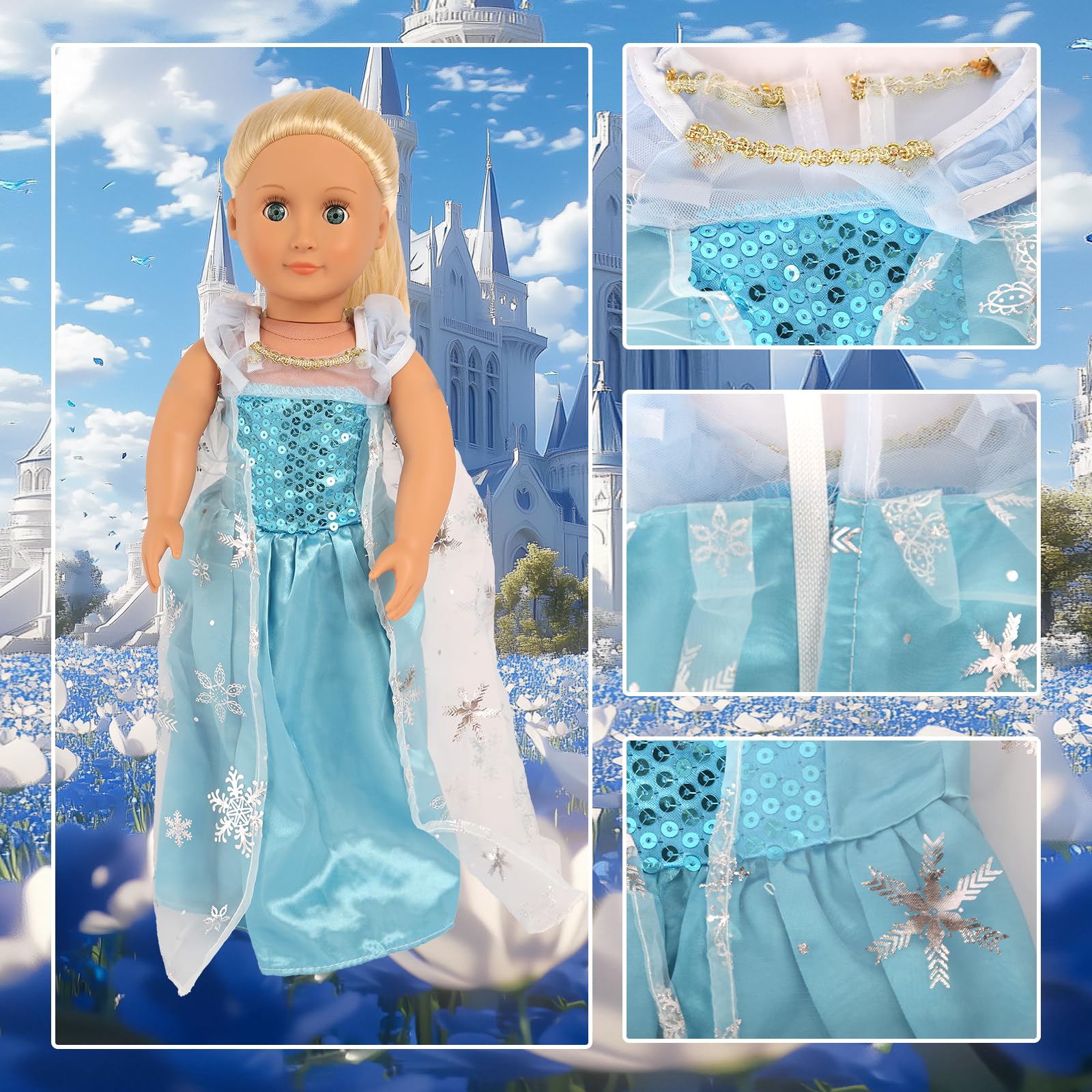 FEAYEA handmade doll costumes with precise stitching for lasting play.
