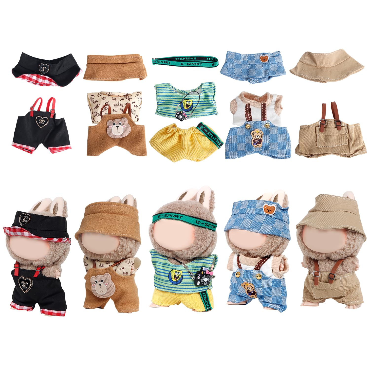 FEAYEA 17cm doll clothes set 1 dress for imaginative play and snug fit