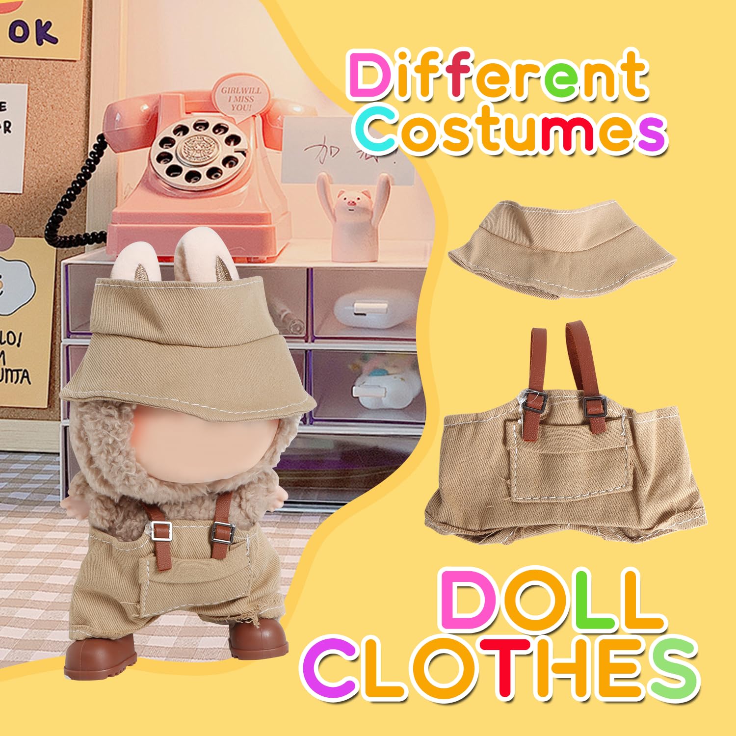 FEAYEA 17cm doll clothes set 2 dress offers vibrant colors for photos