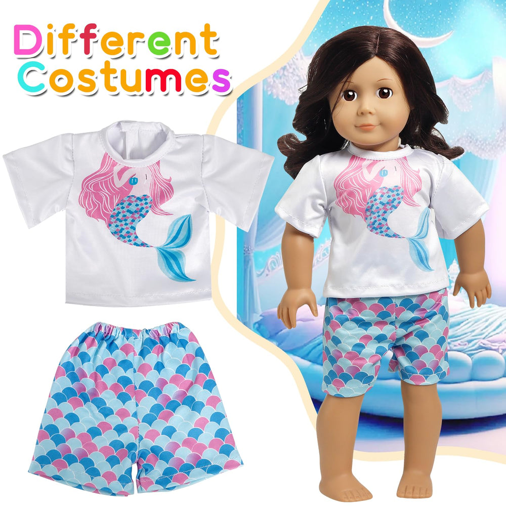 FEAYEA pajama sets for 18-inch dolls offering cozy nighttime looks