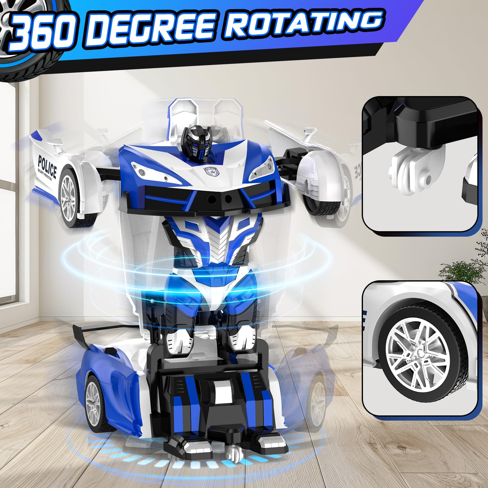 Febyhim RC car switching to robot mode for imaginative adventures