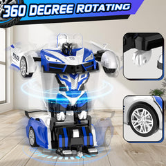 Febyhim RC car switching to robot mode for imaginative adventures