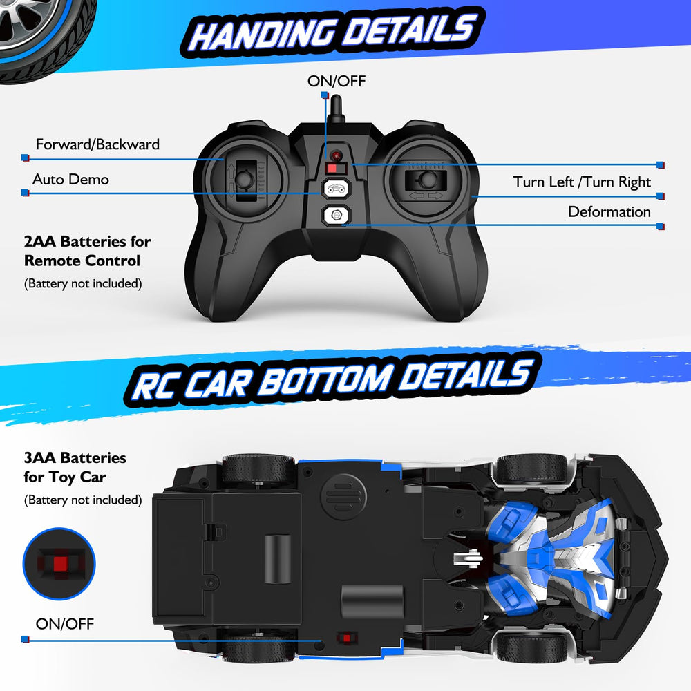 Febyhim transformation button enabling quick car-to-robot changes