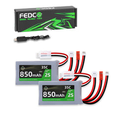FEDCO 7.4V LiPo battery main image showing 850mAh capacity for extended crawling sessions