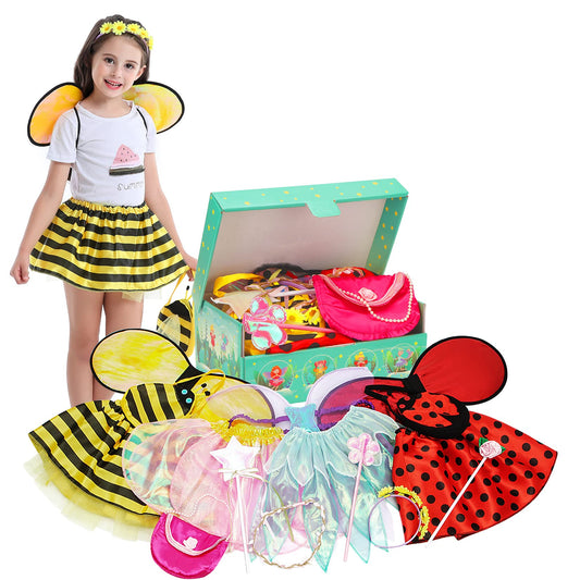 Fedio pink fairy costume for imaginative play and storytelling.