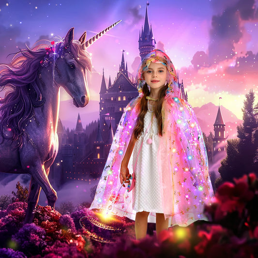 Fedio light-up princess headband enhances sparkle during dress-up adventures.