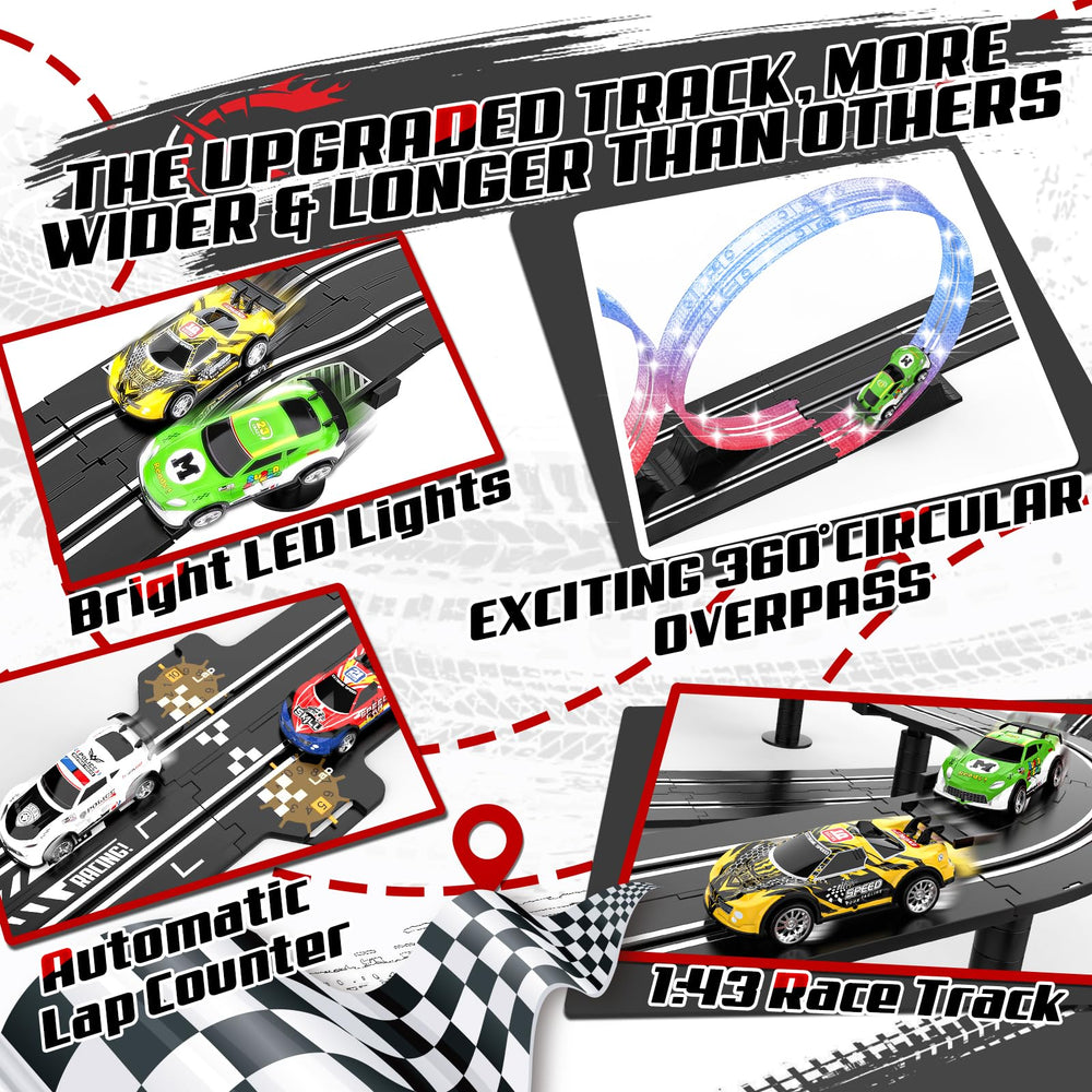 Fedonak 1 43 scale race track in action for realistic desktop racing fun