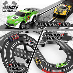 Fedonak 2-in-1 slot car track lap counter tracks real-time standings.