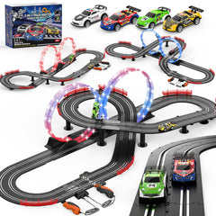 Fedonak 3-in-1 slot track overview showing versatile layouts for exciting family play