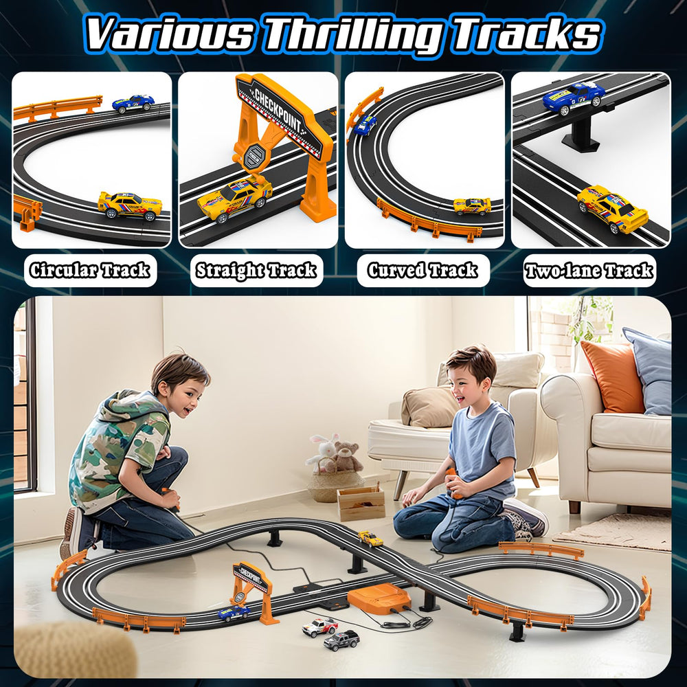 Fedonak two-lane setup for competitive head-to-head racing