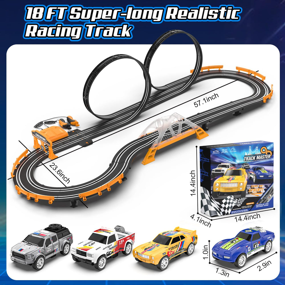 Fedonak slot track two-player race invites family competition and bonding.