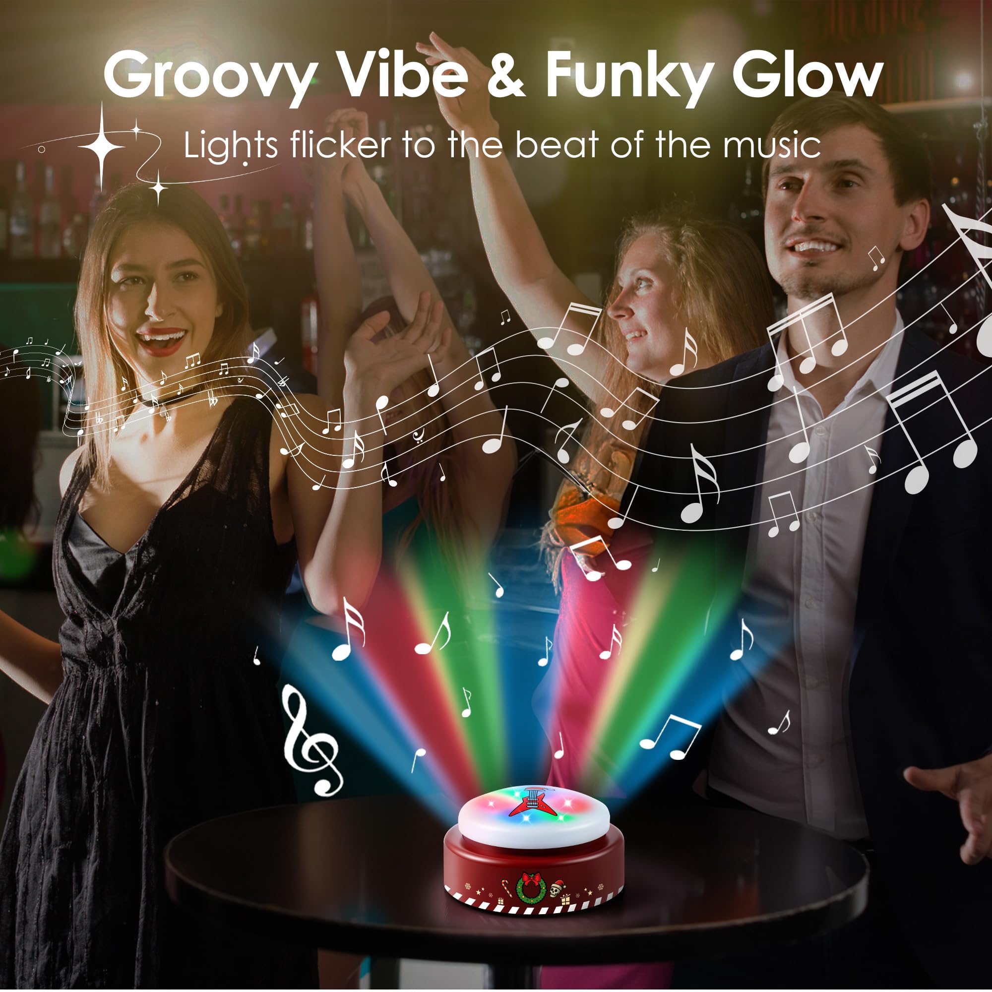 Feekoon Dance Party Button delivers 30 seconds of EDM for quick hype.