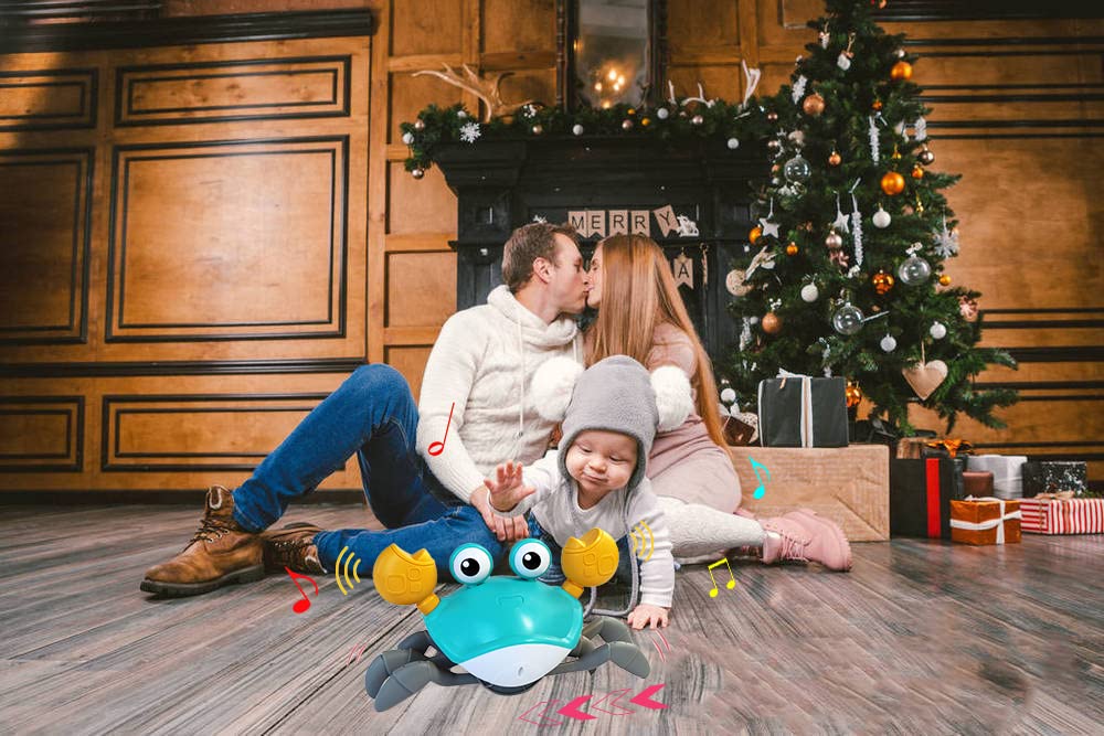 FEELGUY Crawling Crab Toy tummy time helps engage infants and invite movement.