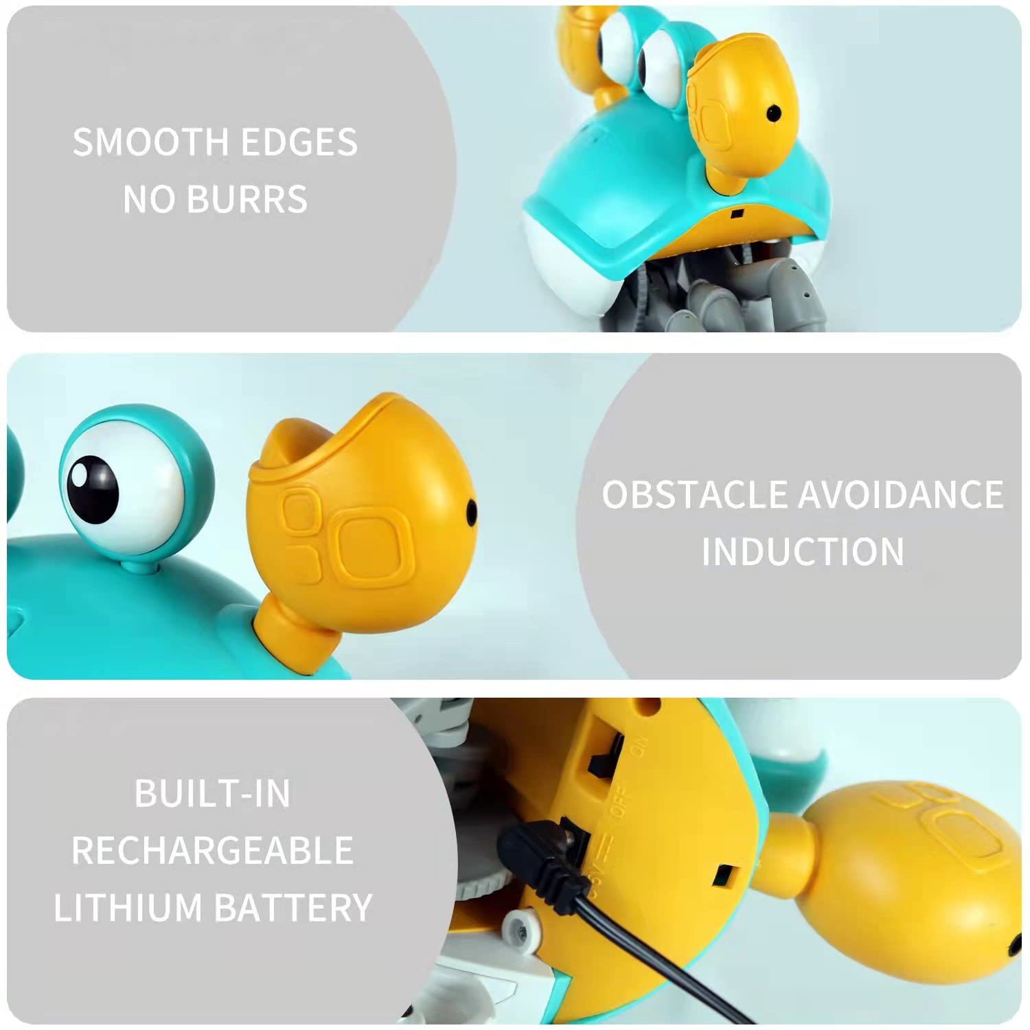 FEELGUY family friendly crab toy for kids and pets alike