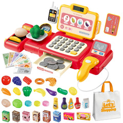 Fegalop cash register toy with real calculator for engaging arithmetic play