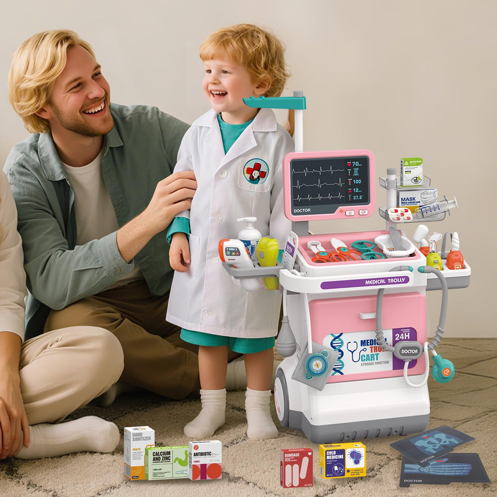 Fegalop doctor kit pink theme adds cheerful appeal for kids