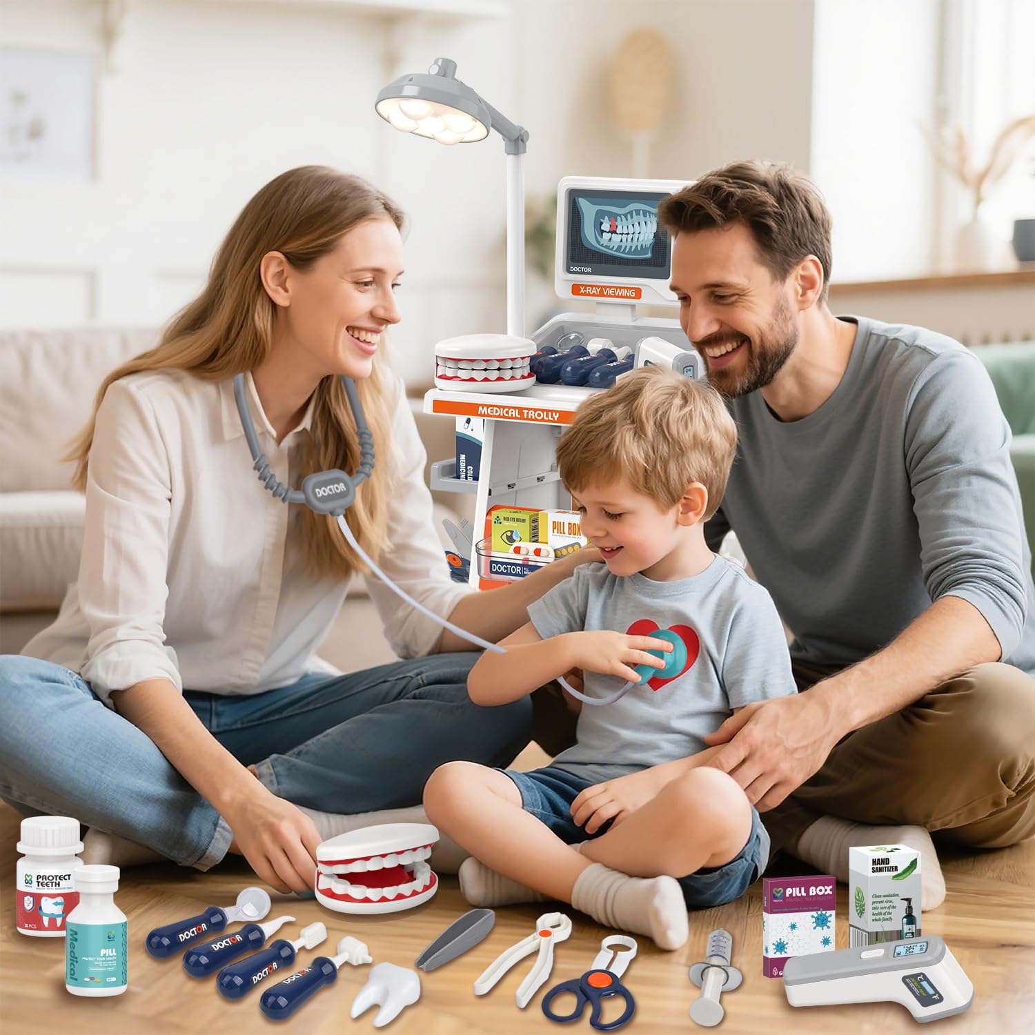 Fegalop Family Play Scene shows shared learning and doctor adventures.