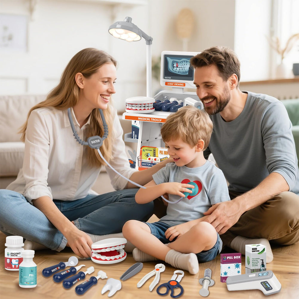 Fegalop Family Play Scene shows shared learning and doctor adventures.
