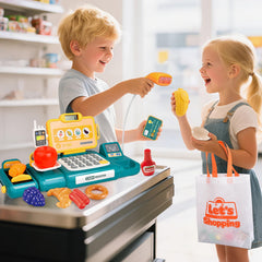 Fegalop shopping bag provides authentic checkout experiences in classroom or home.