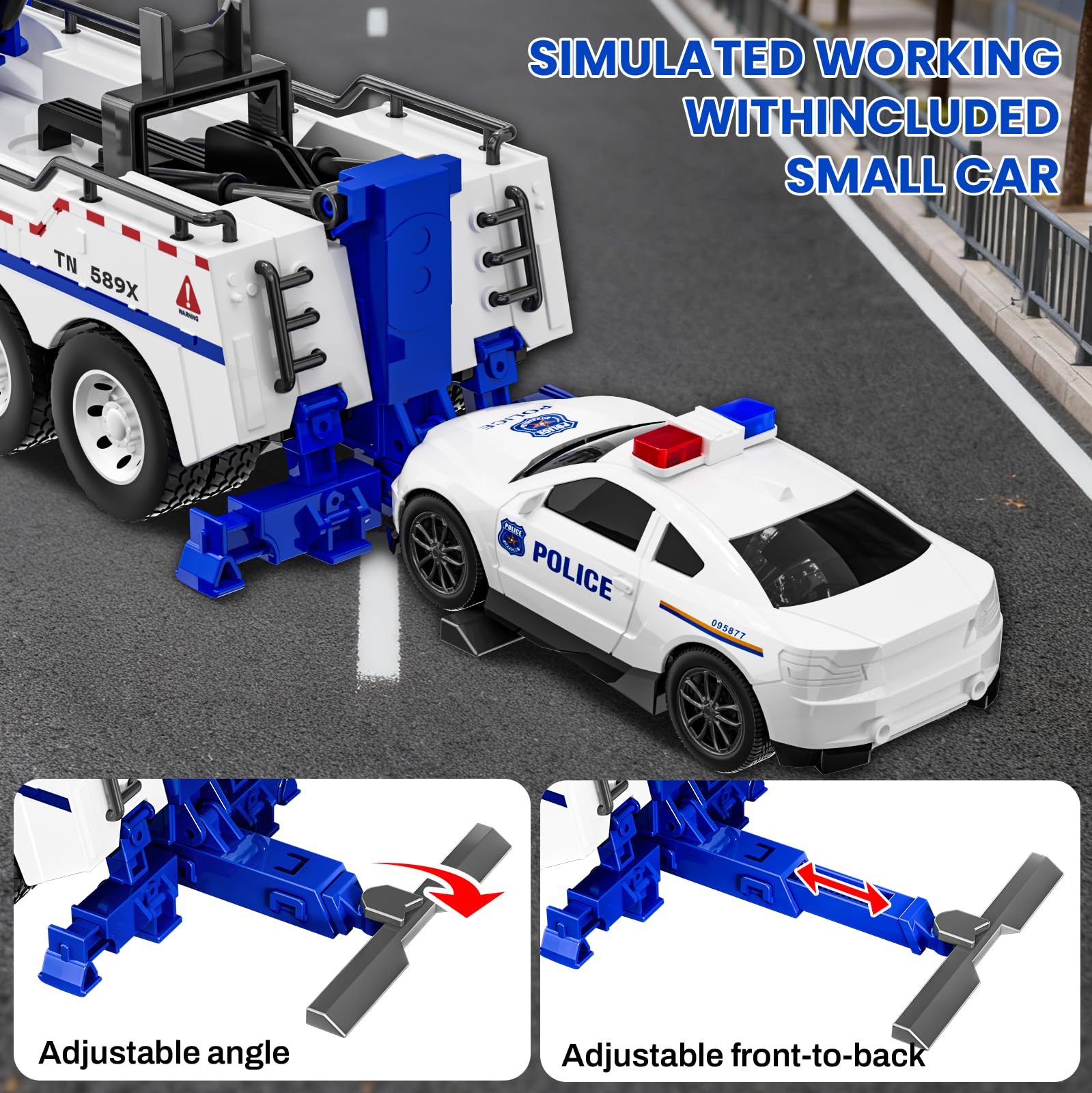 FEIDAMA rescue platform 360° rotation and extension for versatile play.