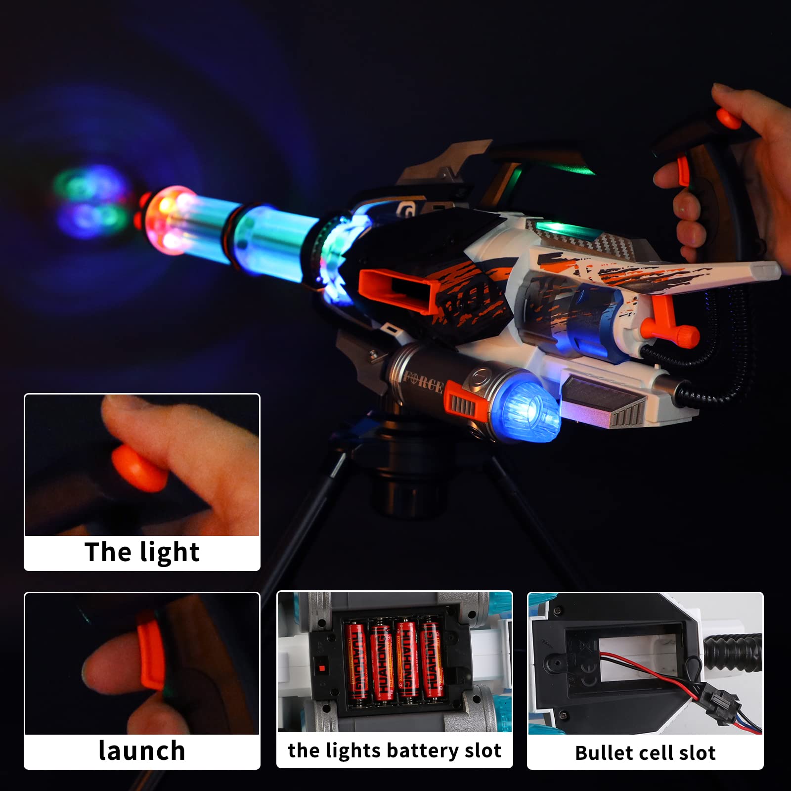 FEIDAMA Gatling Toy Gun blue durable foam darts for kid-safe play.