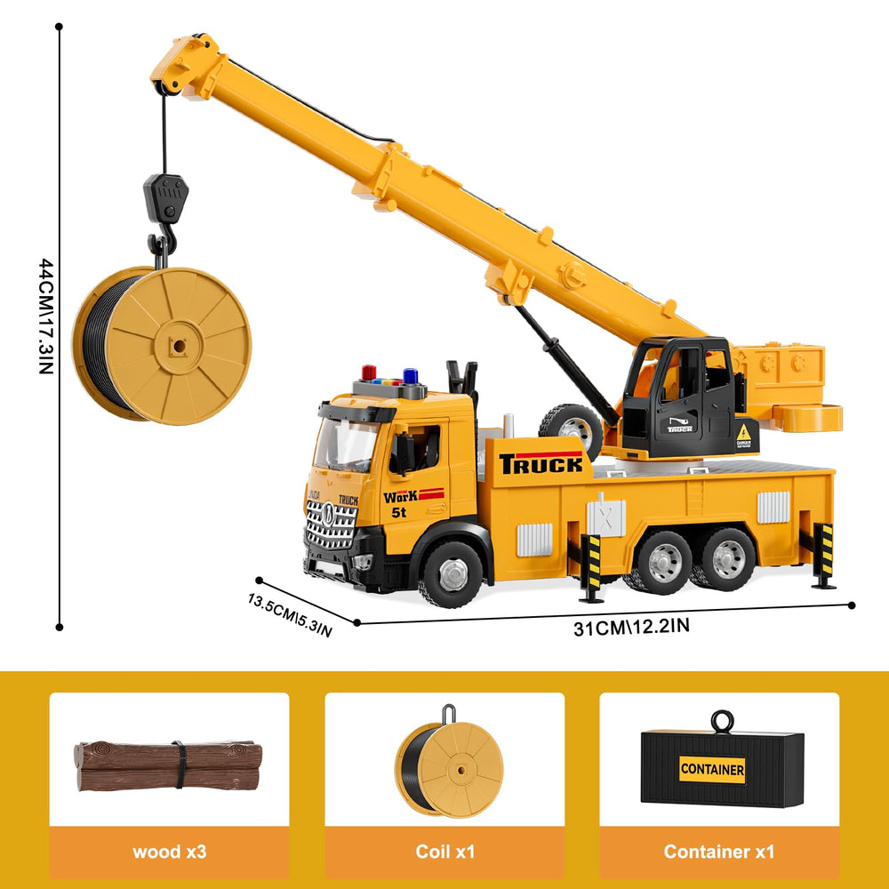FEIDAMA mobile crane toy alloy body detail for authentic display and handling